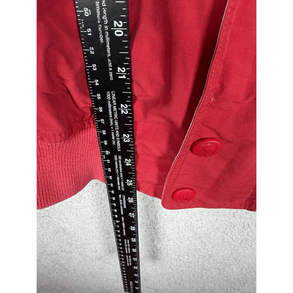 Vintage 90s Nautica Challenge J-Class Sailing Jacket Mens L Red Windbreaker - Picture 9 of 10